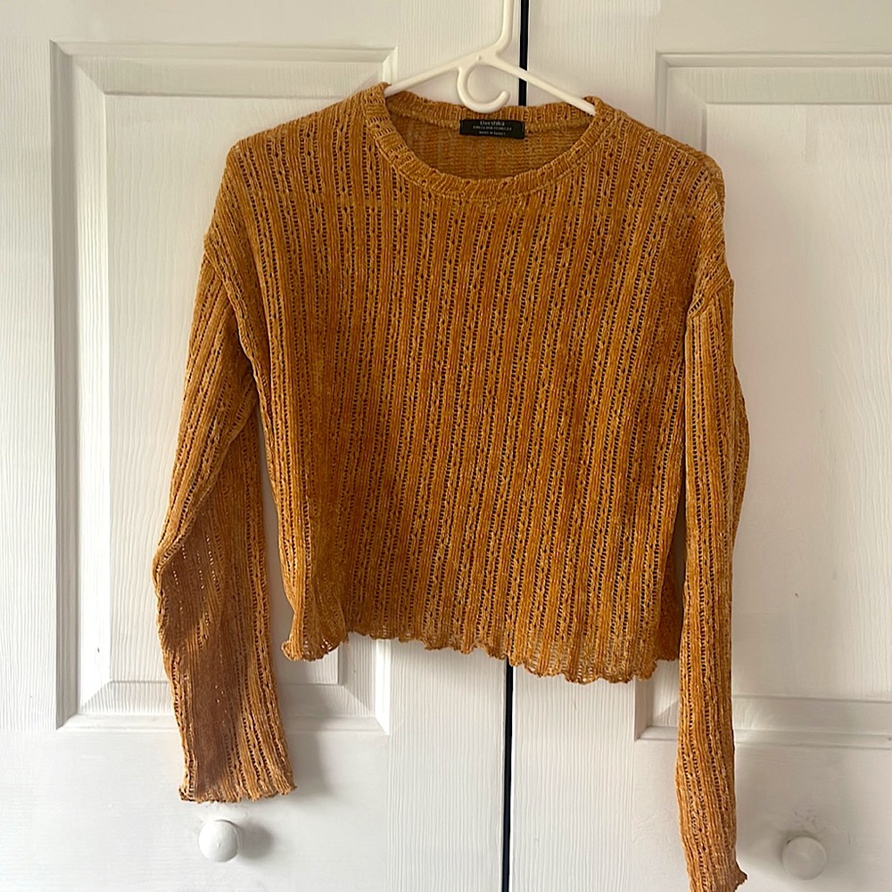 Bershka Yellow Knit Sweater
